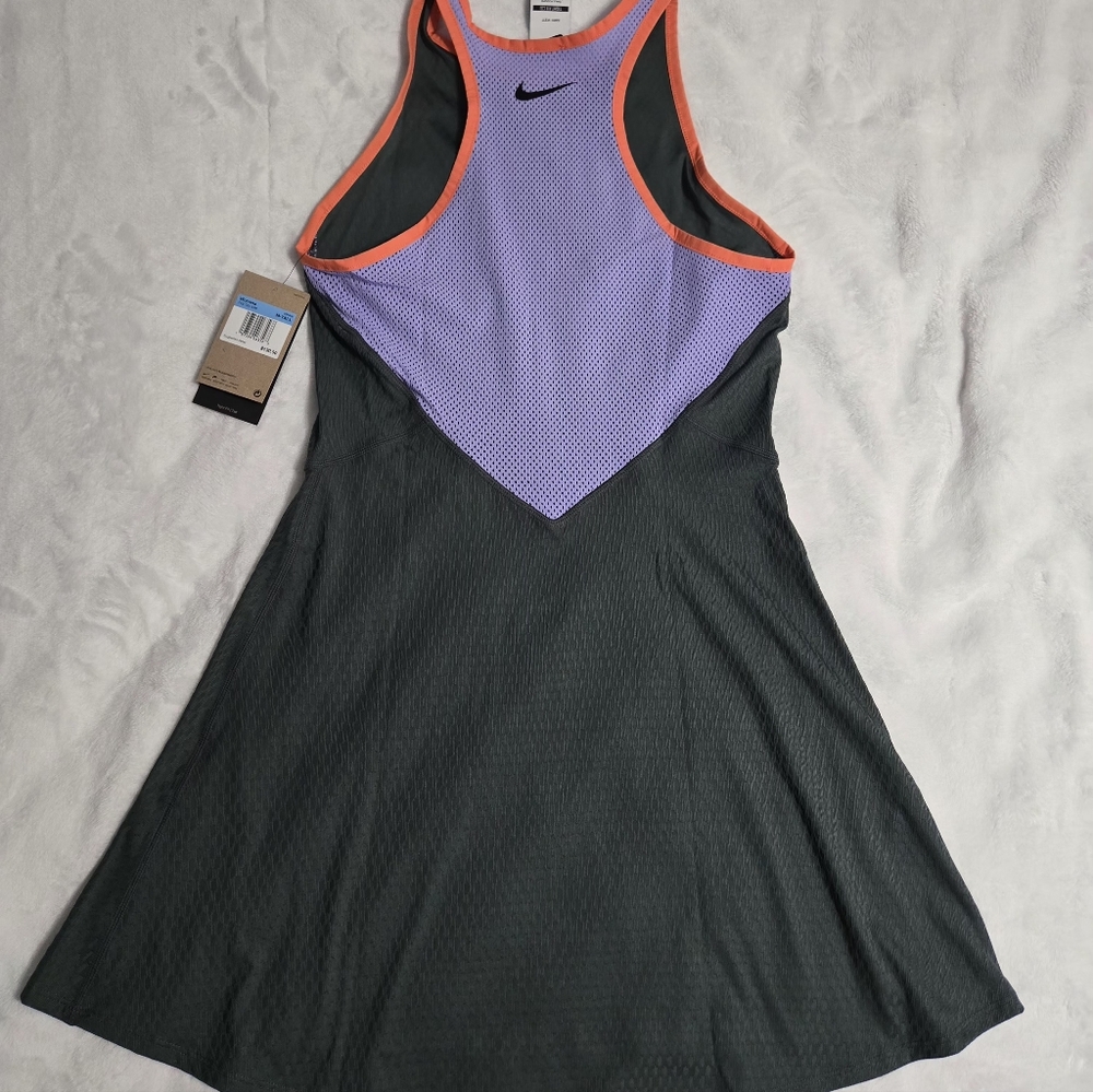 Nike Slam mesh-paneled Dri-FIT Tennis Dress Women Size Medium-tall - Picture 12 of 13